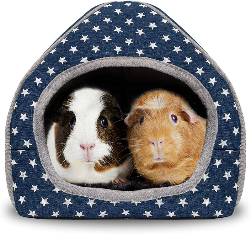 BWOGUE Guinea Pig Bed Hideout, Washable Hamster Cave for Small Animals