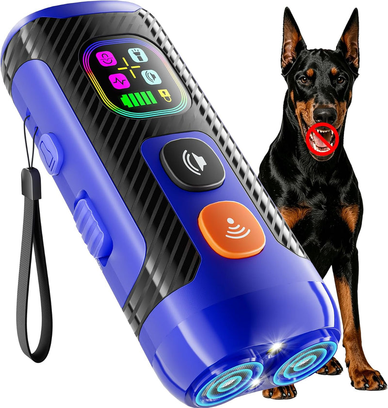 Dog Bark Deterrent Devices, Anti Barking Device for Dogs – Dual Ultrasonic (Fixed 25 kHz/Adaptive 20-30 kHz), Up to 50 F