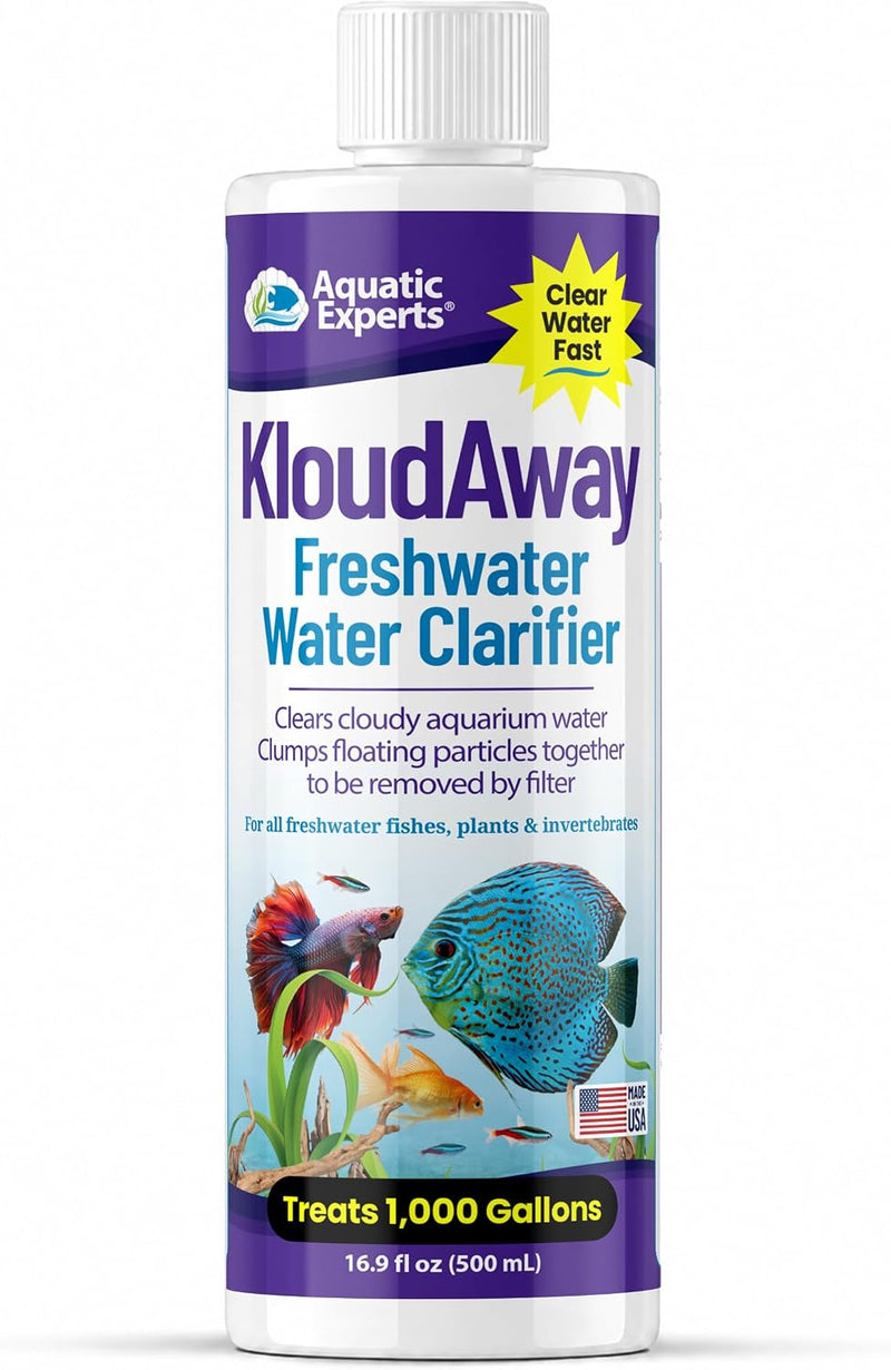 KloudAway Freshwater Aquarium Water Clarifier - Clears Cloudy Water, Water Clarifier for Fish Tank, Made in USA, Aquatic
