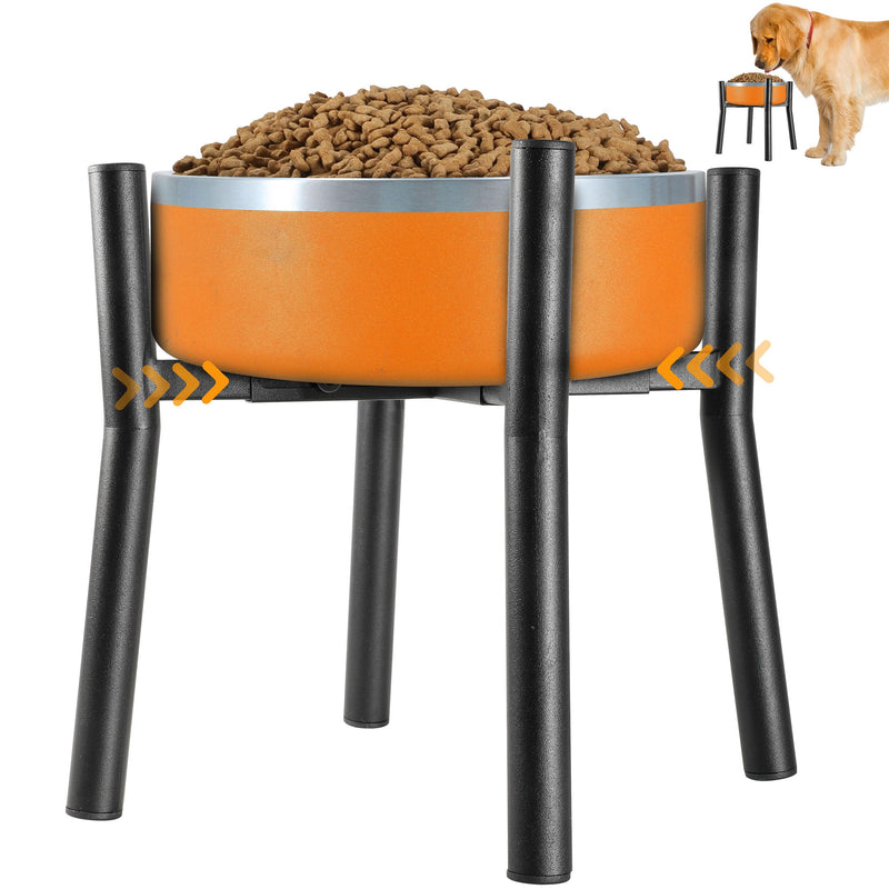 PROERR Lifted Dog Bowl Stand - Without Bowls, Single Raise Pet Food Table Adjustable Wide 7-11
