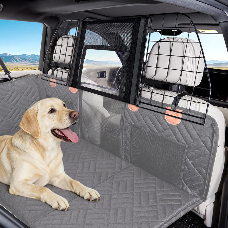 YJGF Dog Car Barrier for Use with Dog Back Seat Cover,Pet Car Net Divider