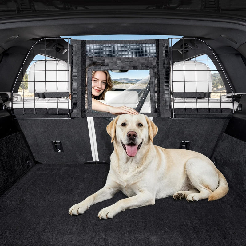 YJGF Dog Car Barrier for SUV,Width-Adjustable Dog Car Divider Net for SUV