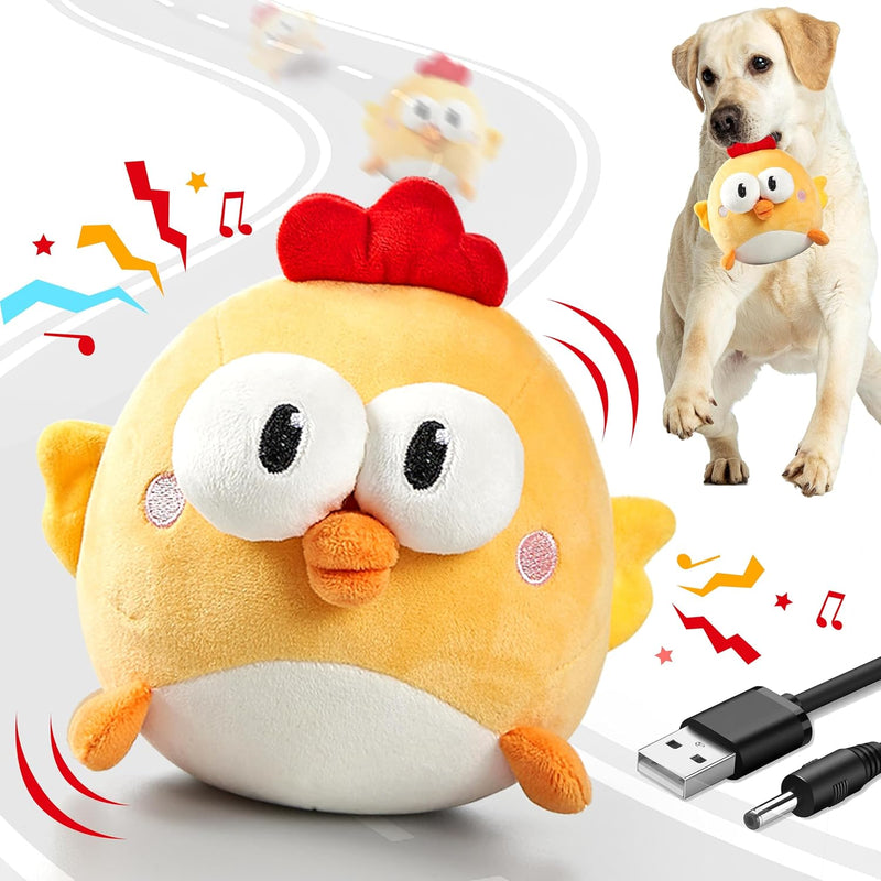 GUKCO Interactive Dog Toys, Moving Ball Toy with Jumping & Music