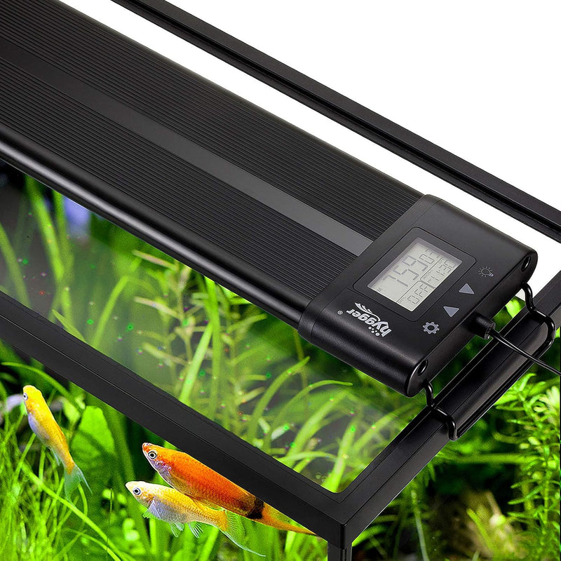 hygger Auto On Off LED Aquarium Light 48-55 Inches Dimmable 7 Colors Full Spectrum Fish Tank Light Fixture for Freshwate