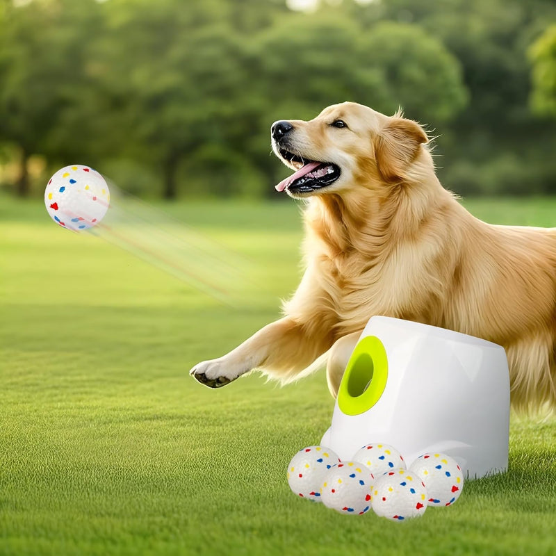 All for Paws Automatic Ball Launcher for Dogs, Interactive Pet ETPU Balls Outdoor Thrower for Medium to Large Dogs, Ball