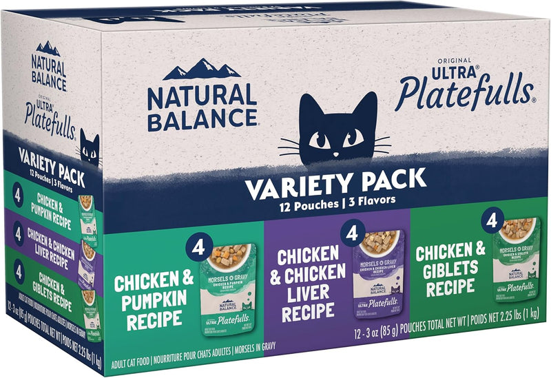 Natural Balance Original Ultra Platefulls, Variety Pack, 3 oz, 12 Pack