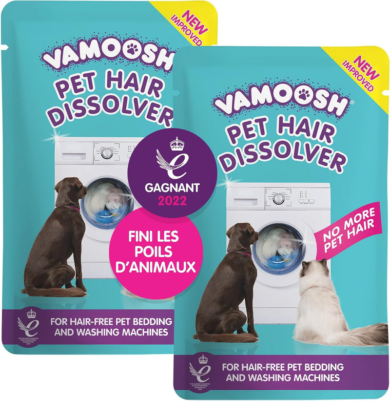 Vamoosh Pet Hair Remover | For Front Load Washers | Cleans Pet Bedding in Washing Machine | Dissolves Pets Fur | Removes