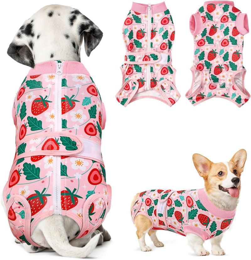 Nasjac Dog Surgery Recovery Suit - Zipper on Recovery Onesie for Female Dog