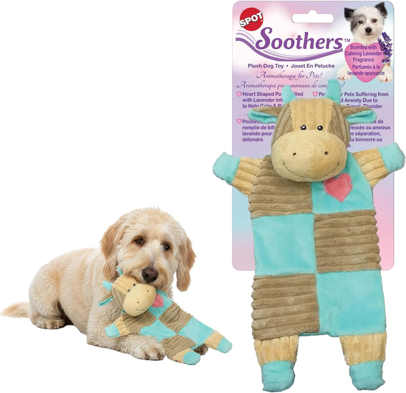 SPOT Soothers Crinkle Paper Dog Toy - 13in Stuffing-Free Calming Plush with Crinkle, Lavender Scent & Squeaker, Anxiety