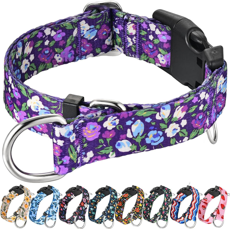 Martingale Collar for Dogs with Buckle Adjustable Nylon Slip No Pull Anti Escape Training Dog Collars