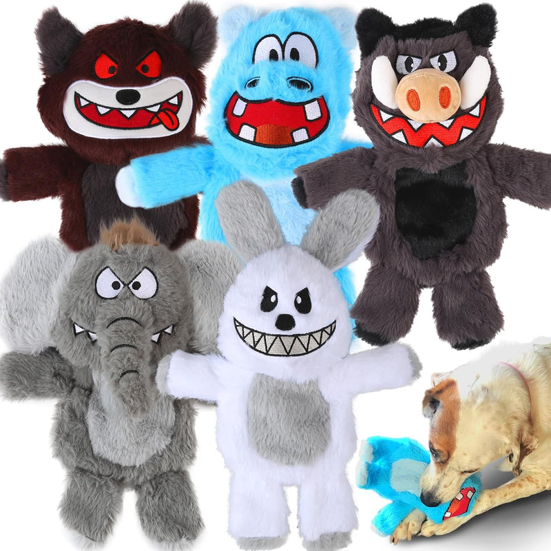 No Stuffing Dog Squeaky Toys,Tough Dog Toys for Aggressive Chewers
