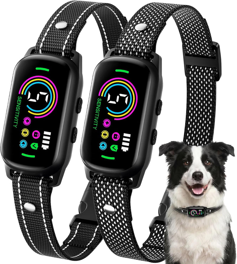 2 Pack Bark Collar for Small Medium Large Dogs with 5 Modes Training Collar