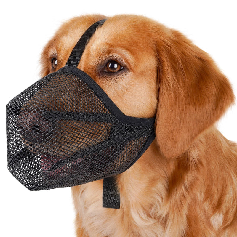 Mayerzon Dog Muzzle, Soft Mesh Muzzle for Small Medium Large Dogs Anti Bite Scavenging, Breathable Adjustable Mouth Guard for German Shepherd Labrador Golden Retriever in Grooming Walking Vet Visits