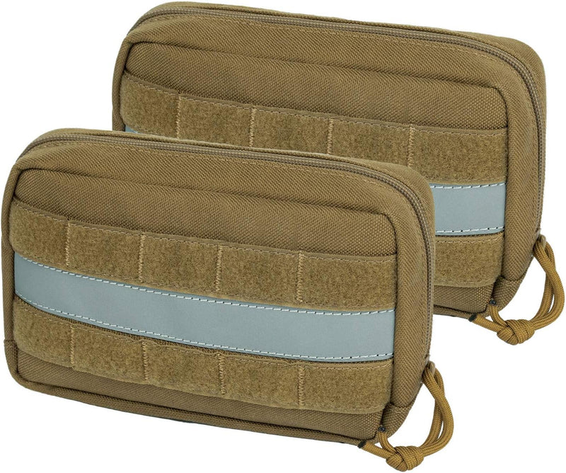 OneTigris Service Dog Vest Harness Saddle Bag Backpack Pouch (Coyote Brown)