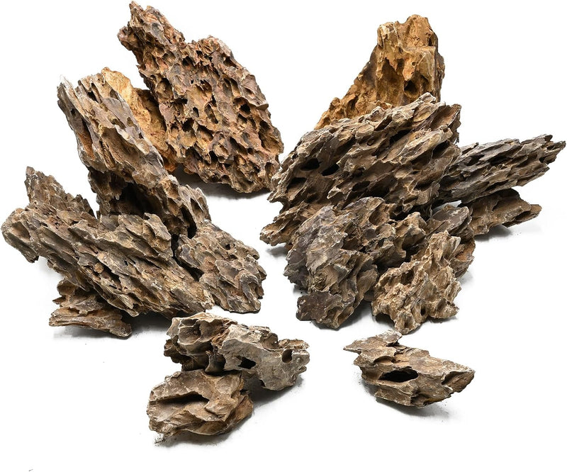 Aquarium Rock Dragon Stones 10lb Natural Rock for Fish Tank,2-6 inches