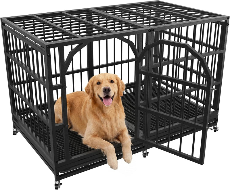 Asee'm 48 Inch Heavy Duty Dog Crate for Large Dogs Escape Proof