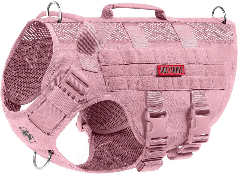 OneTigris Tactical Dog Harness for Small Dog, No Pull Small Dog Vest Harness with Handles Breathable Military Dogs Molle