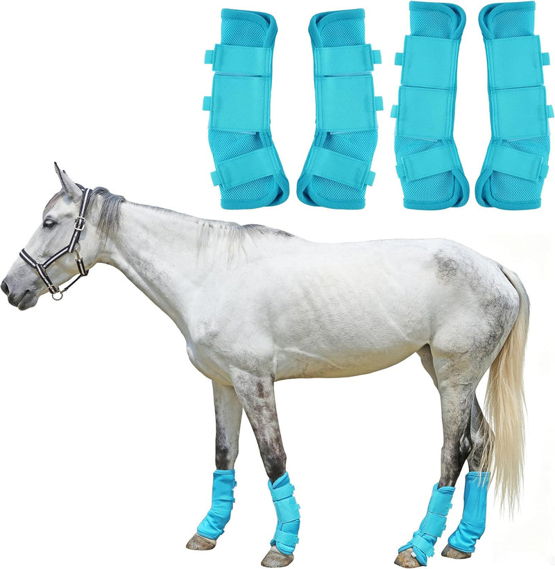 Horse Fly Boots, Mesh Fly Boots for Horse Set of 4, Equine Leg Protection