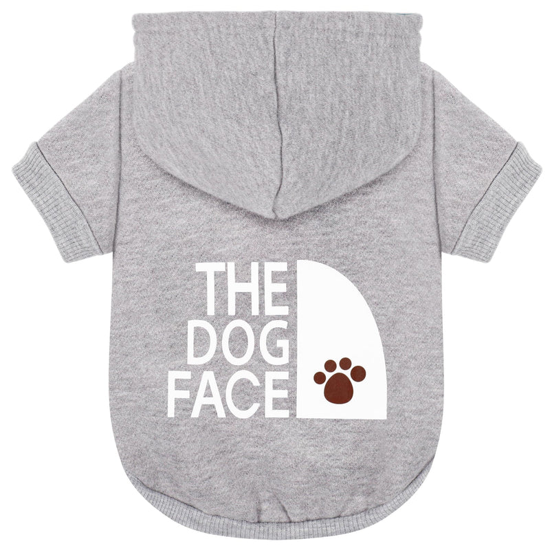Paiaite Grey Chihuahua Dog Hoodie: Keep Your Pup Warm and Stylish with a 'The Dog Face' Printed Sweatshirt Pet Clothes, and Sweater Coat All in One Perfect for Winter and Cool Summer Nights! Grey S