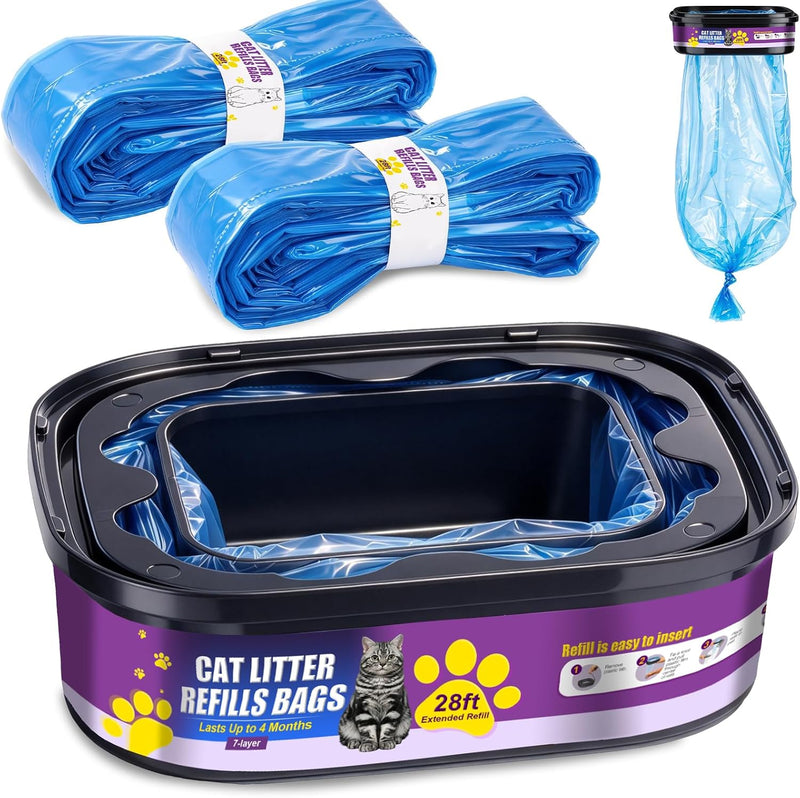 Cat Litter Refill Bag Compatible with Cat Genie, 3-Pack, 84ft Total