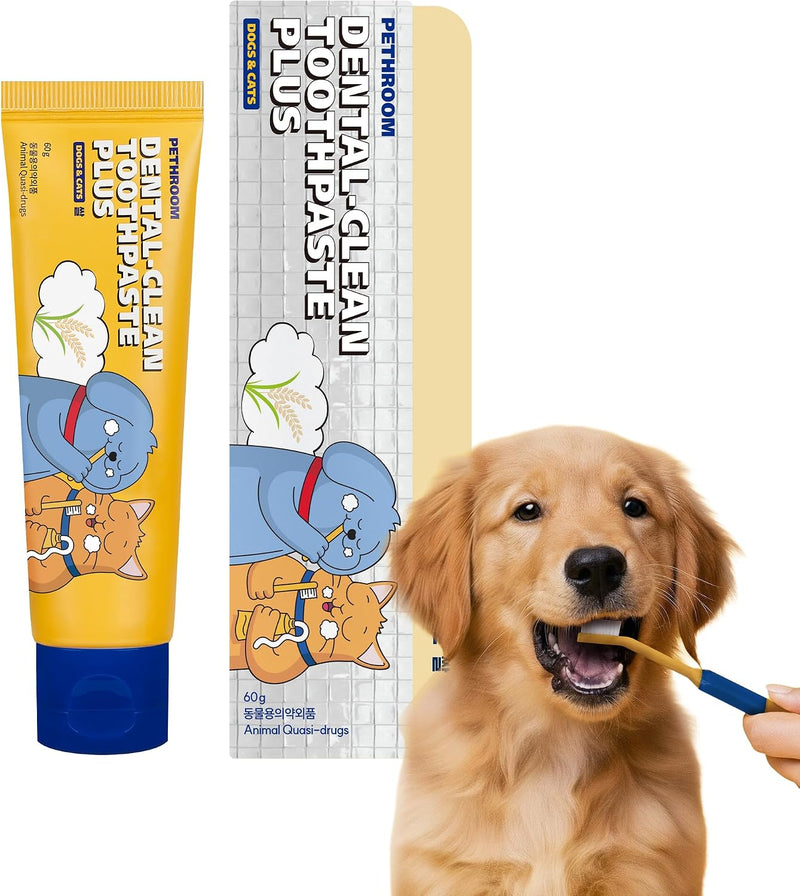 PETHROOM Dental Clean Toothpaste Plus for Dogs & Cats, Pet Friendly Flavor