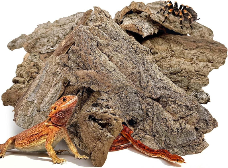 Reptile Cork Bark Bedding,Bulk 0.7 LB Natural Cork Flats for Terrarium,L