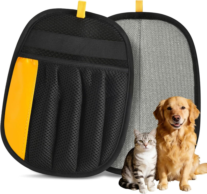 Electrostatic Pet Hair Removal Glove, Five-Finger, Grooming Mitt