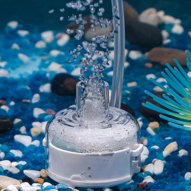 Pawfly Mini Aquarium Sponge Filter, Small Fish Tank Internal Filter with Foam and Air Stone Submersible Bio Sponge Filte