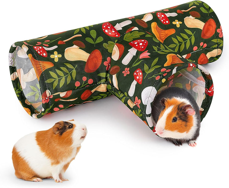 Bienbee Guinea Pig Tunnel, 3 Way Washable Guinea Pig Hideout,Foldable Rabbit Tunnel Guinea Pigs Toys for Bunny Hamster C
