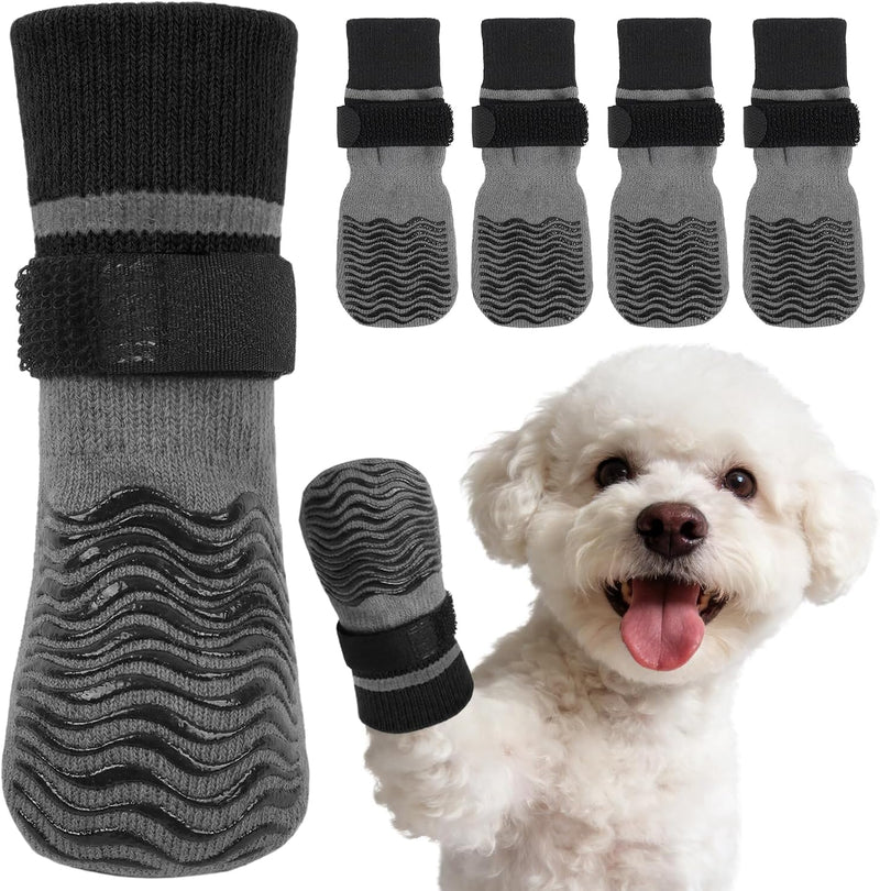 Kuoser Anti Slip Dog Socks with Double-Sided Grippers for Hardwood Floors