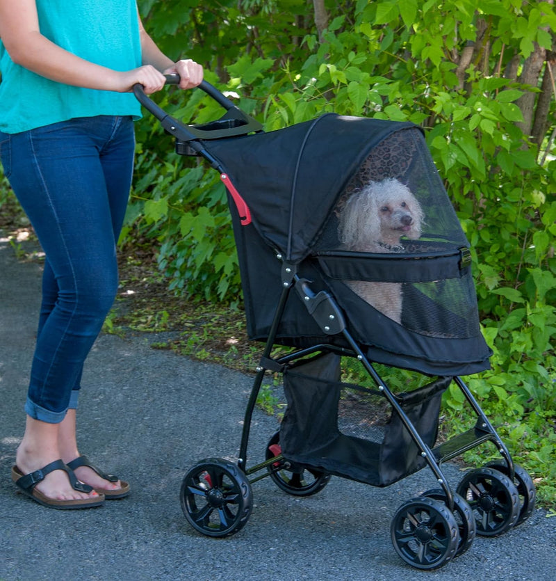 Pet Gear No-Zip Happy Trails Lite Pet Stroller for Cats/Dogs, Zipperless Entry, Easy Fold with Removable Liner, Safety T