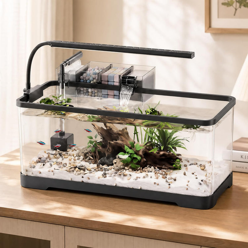 6 Gallon Betta Fish Tank, 7 in 1 Aquarium Starter Kits, Fish Tank