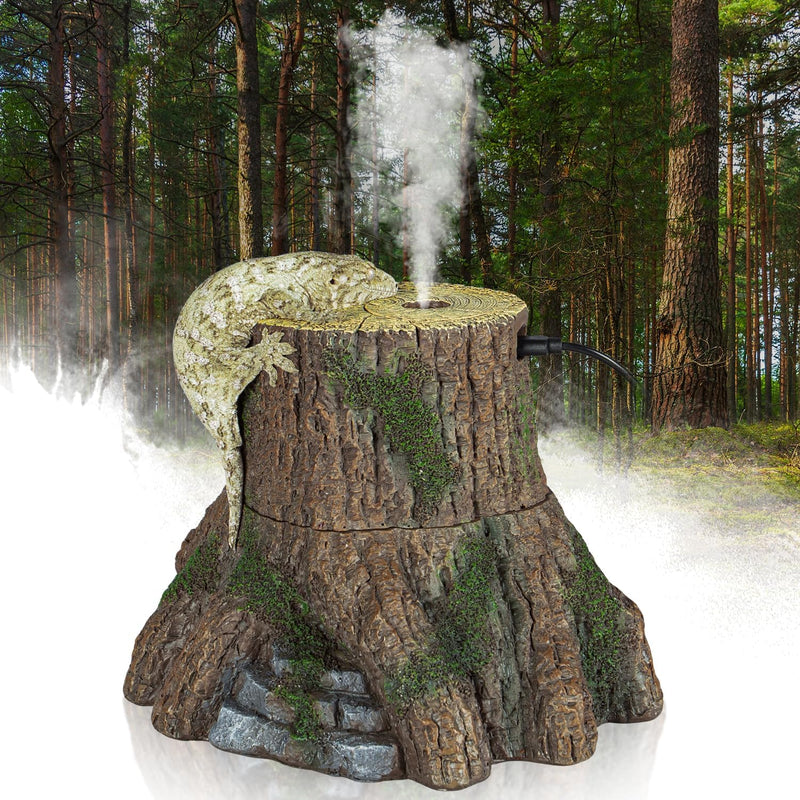 REPTIZOO Reptile Humidifier Fogger, Tree Trunk Humidifier with Top Mist Outlet, 1000ml Detachable Terrarium Humidifier R