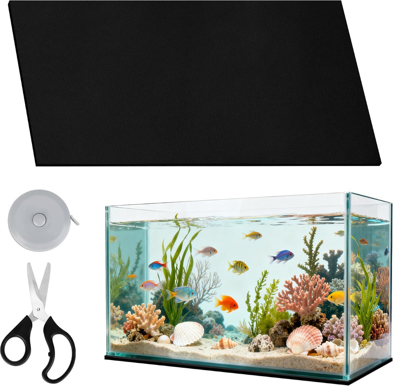 Luxiv 30X15In Aquarium Leveling Mat Set Cuttable Neoprene Pad for Fish Tank
