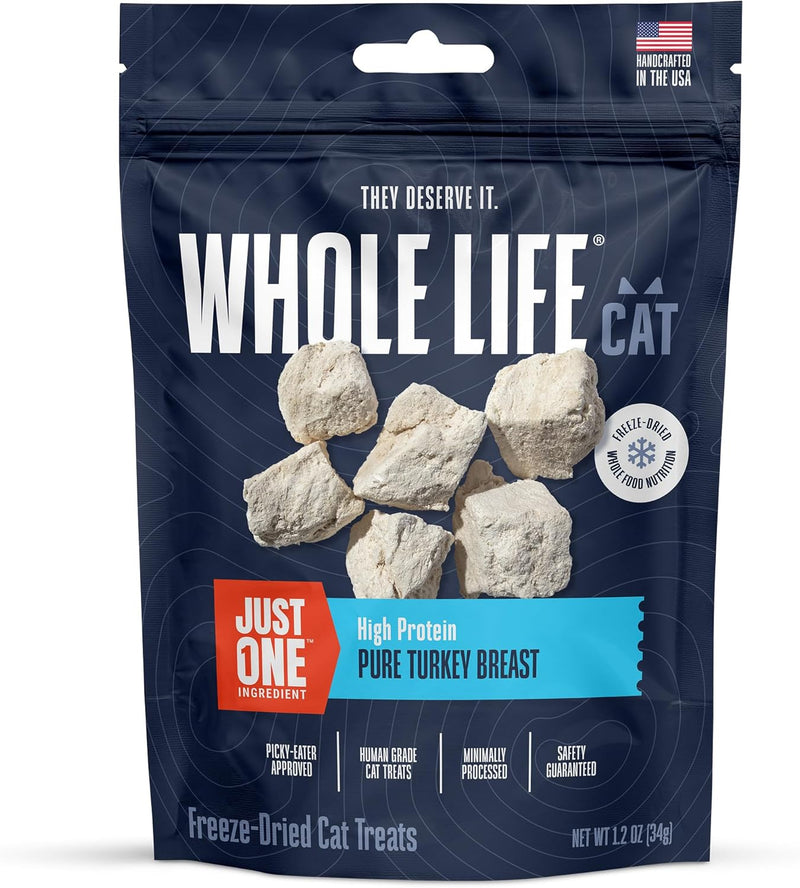 Whole Life Cat Just One Turkey Freeze Dried Cat Treats - 1.2 oz (Pack of 1)