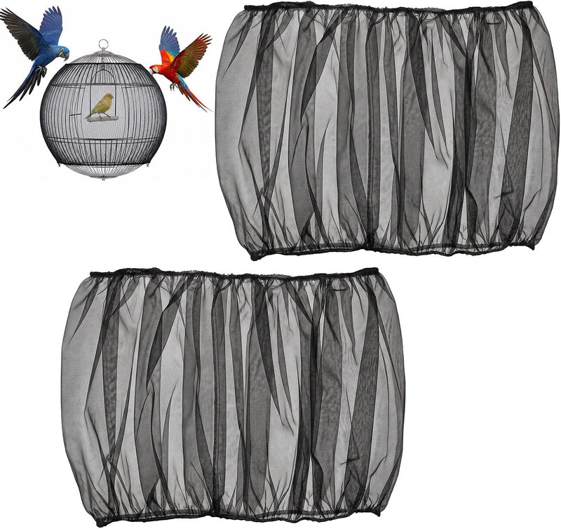 2Pcs Bird Cage Seed Catcher 73'' Adjustable Bird Cage Skirt Cover