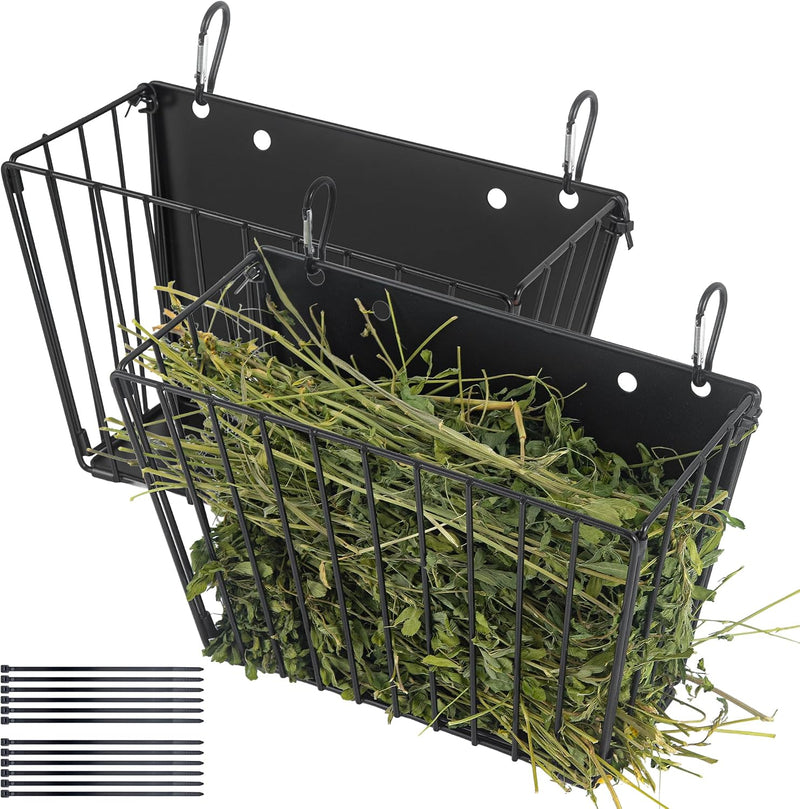 2PCS Rabbit Hay Feeder with Heavy-Duty Metal Frame Guinea Pig Hay Feeder for Rabbits, Bunny, Guinea Pigs, Chinchillas, 9