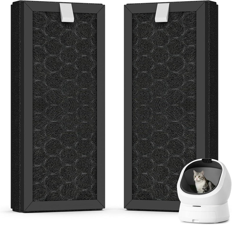 2-Pack Activated Carbon Replacement Filter, Compatible with PETLIBRO Luma Automatic Cats Self Cleaning Litter Box PLLB00