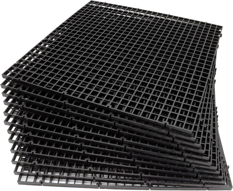 ALEGI 12 Pcs Aquarium Fish Tank Divider Plastic Egg Crate, L