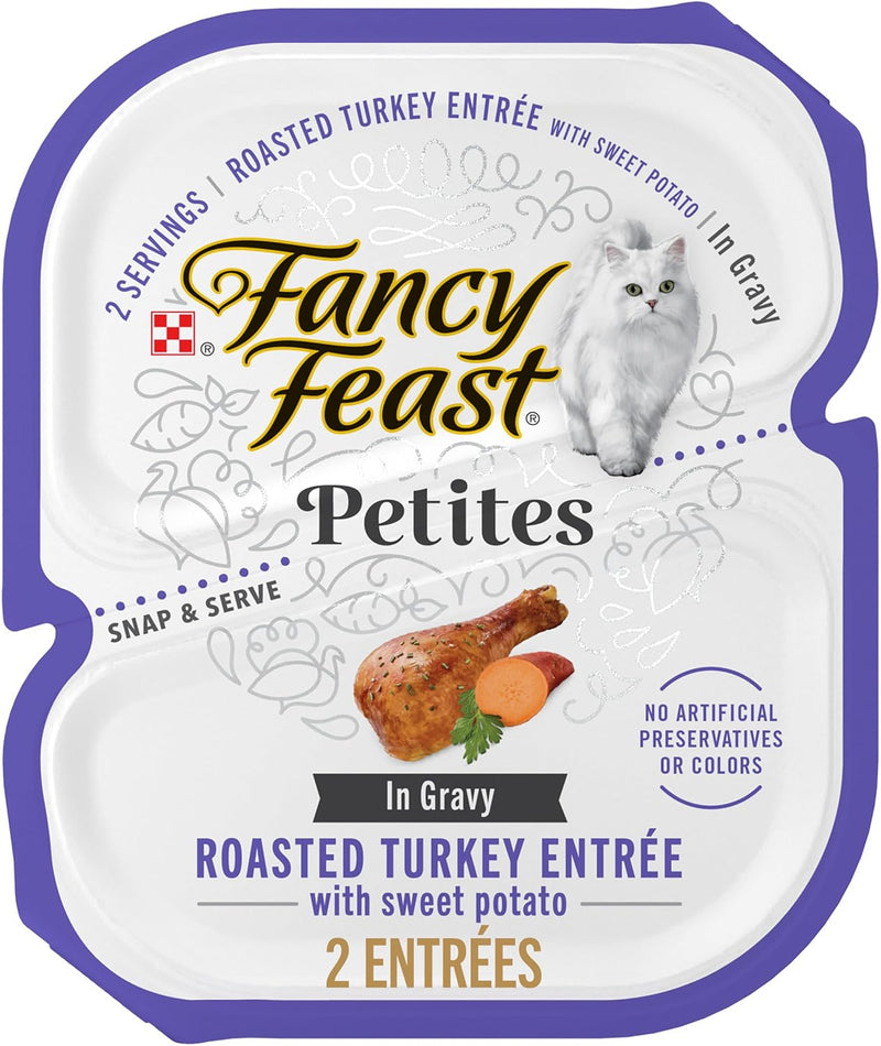 Purina Fancy Feast Petites Turkey Entree Cat Food (12 Pack) 2.8 oz Tubs