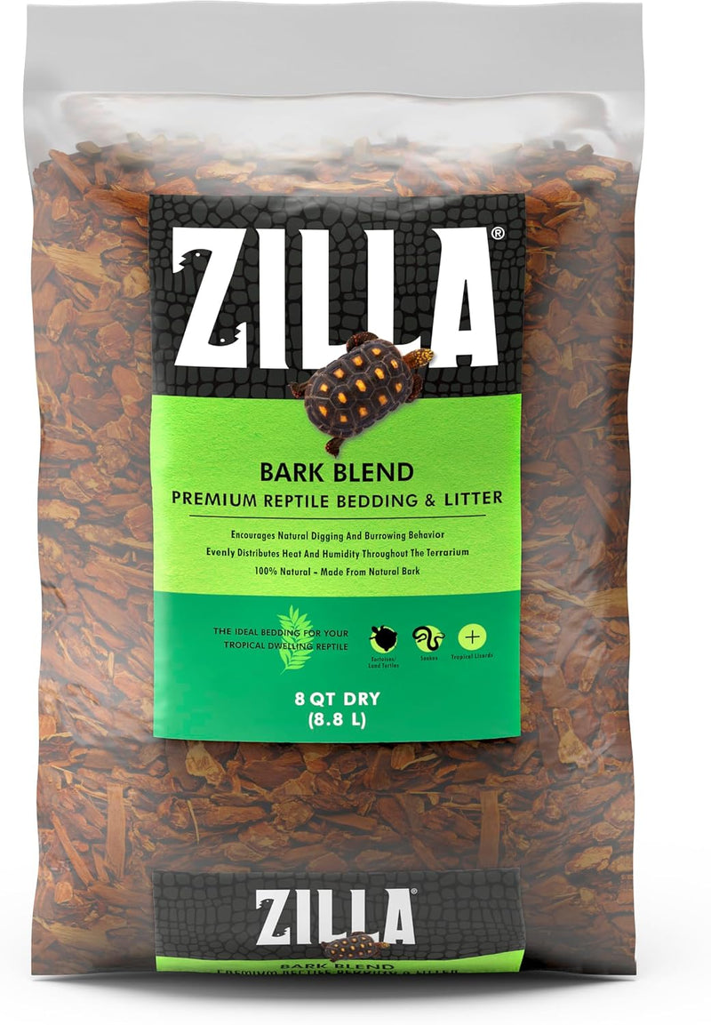 Zilla Reptile Terrarium Bedding, Reptile Substrate, Bark Blend, 8 Quart