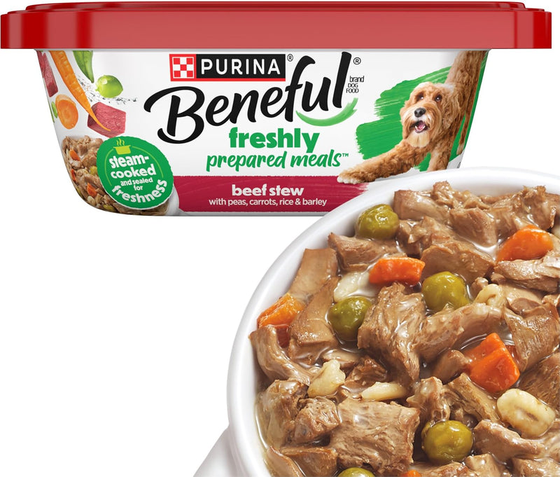 Beneful Purina Freshly Prepared Beef Stew Wet Dog Food, (8) 10 oz Tubs