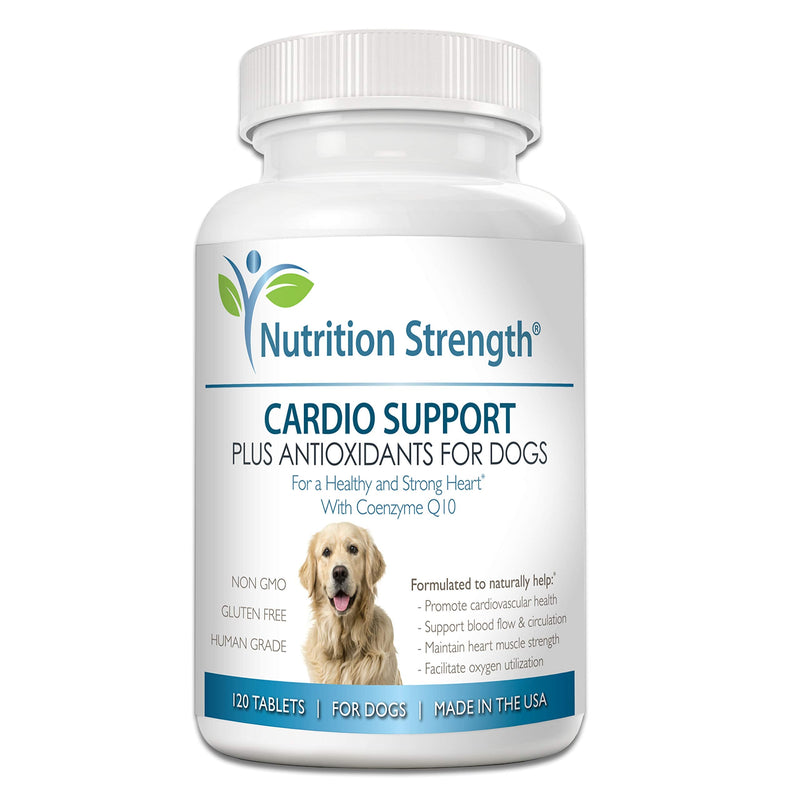 Nutrition Strength Cardio Support for Dogs Plus Antioxidant, L-Carnitine, L-Taurine, with Coenzyme Q10 and Vitamin E, Promotes a Healthy and Strong Dog Heart, 120 Chewable Tablets