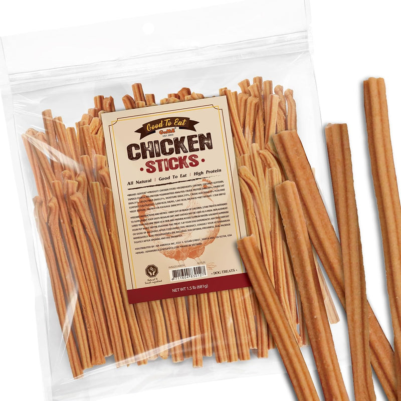 Gootoe Chicken Dog Treats for Training, Low-Fat Chicken Sticks, 1.5 lb