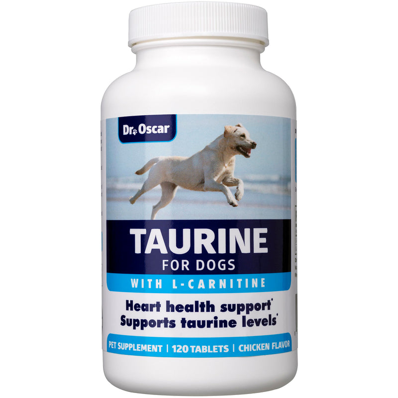 Taurine Supplement for Dogs Meets RDA of 500 mg per 25lbs Weight Unlike Most Alternatives, 120ct, Helps Maintain Dog Heart Health, Normal Function of The Cardiac Muscle & Normal Blood Flow