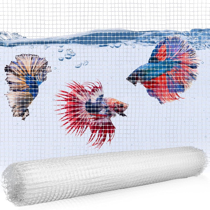 Clear Mesh Netting, Aquarium Lid, Fish Net for Fish Tank Cover, Fish Tank Lid, Plastic Mesh Screen for Aquarium Net, Aqu
