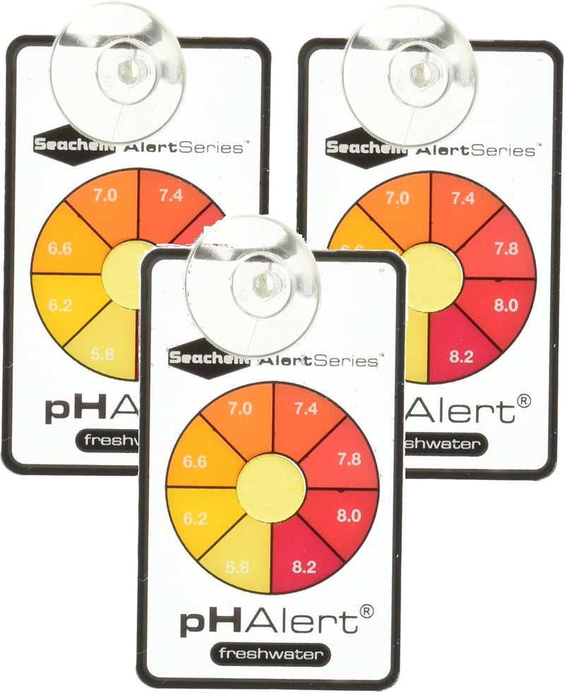 Seachem 3 Pack of pH Alert Devices, Continuously Monitors Freshwater for 3 to 6 Months Each
