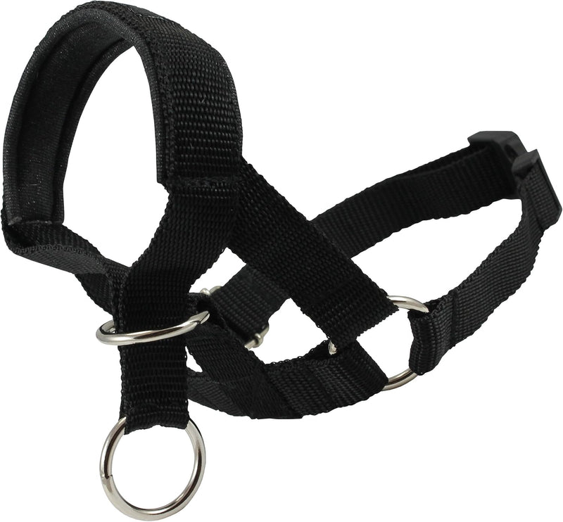 Dog Head Collar Halter Black (S 6.5inch8.25inch Snout)