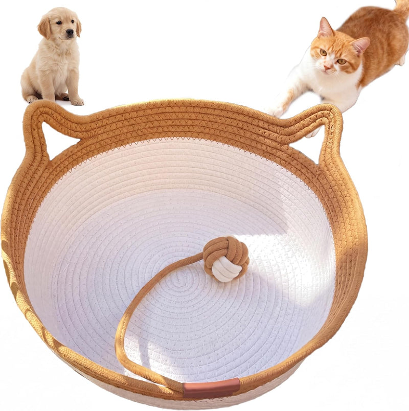 Cat Bed Instinct Basket, Stimuli Handwoven Basket for Cats
