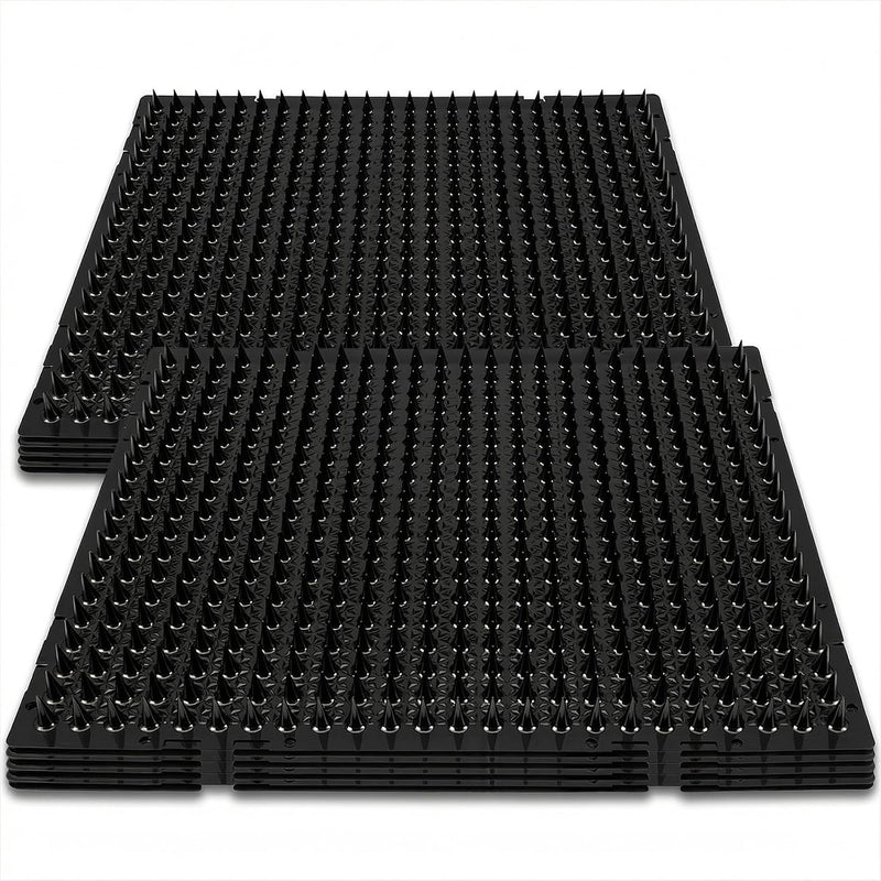 16 Pack Cat Repellent Outdoor Mat with Spikes, Plastic Bendable Deterrent Training Mats for Cats and Dogs, 16.5 x 13 Inc